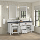 James Martin Lorelai 72" Double Bathroom Vanity, Bright White