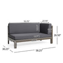 Brava X-Back Corner Bench with Coffee Table