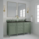 James Martin Brittany 60" Double Bathroom Vanity, Smokey Celadon