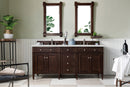 James Martin Brittany 72" Double Bathroom Vanity, Burnished Mahogany