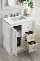 James Martin De Soto 30" Single Bathroom Vanity, Bright White