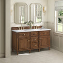 James Martin Lorelai 60" Double Bathroom Vanity, Mid-Century Walnut