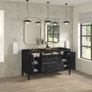 James Martin Myrrin 60" Double Bathroom Vanity, Carbon Oak