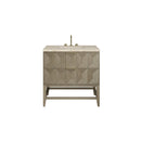 James Martin Emmeline 36" Single Bathroom Vanity, Pebble Oak