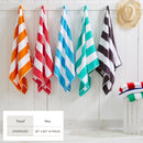 Cotton Velour Cabana Stripe Beach Towel - Novia Collection by Great Bay Home
