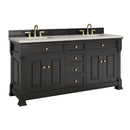 James Martin Brookfield 72" Double Bathroom Vanity, Black Onyx