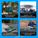 Sea Eagle 1-Person Frameless Pontoon Inflatable Fishing Boat, 9FT [285FPBK] (SAK93163)