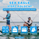 Sea Eagle 375FC FoldCat 2-Persons Inflatable Fishing Lightweight Pontoon Boat [375FCK] (SAK34652)