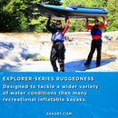 Sea Eagle 380X Explorer 3-Person Inflatable Kayak With Large Removable Rear Center Skeg [380XK] (SAK97562)