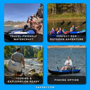 Sea Eagle 380X Explorer 3-Person Inflatable Kayak With Large Removable Rear Center Skeg [380XK] (SAK97562) by SAKSBY WHOLESALE
