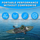 Sea Eagle 385FTA FastTrack 12FT 2- Persons Angler Inflatable Hunter Green Fishing Kayak [385FTAK] (SAK80139)