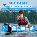 Sea Eagle 393RL RazorLite 1-Person Inflatable Lightweight Kayak With Adjustable Footrests [393RLK] (SAK13961)