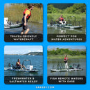 Sea Eagle FS1210 FishSUP 1-Person Inflatable Fishing Stand-Up Paddleboard [FS1210K] (SAK79218)