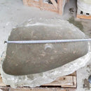 Handcrafted Grey Travertine Stone Vessel Bathroom Sink With Natural Shape