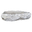 Handcrafted Grey Travertine Stone Vessel Bathroom Sink With Natural Shape