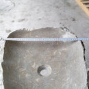 Handcrafted Grey Travertine Stone Vessel Bathroom Sink With Natural Shape