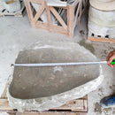 Seagrass Fossil Limestone Hand Carved Grey Bathroom Vessel Sink 16x20 Natural Stone