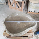 Seagrass Fossil Limestone Hand Carved Grey Bathroom Vessel Sink 16x20 Natural Stone