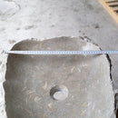 Seagrass Fossil Limestone Hand Carved Grey Bathroom Vessel Sink 16x20 Natural Stone