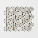 Seagrass Textured 3d Hexagon Limestone Mosaics 10 3/8x12