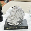 GobekUsa Heart Feather Ceramic Tissue Box Desk Decoration Bedside Paper Towel Case