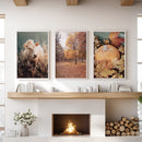 Autumn Farmhouse Prints. Cow, Fall Trees, Pumpkin Decor by Wall Art Set