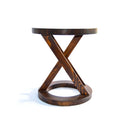Seat and End Table Made of Pine Wood Material - (D)17.7" (H)19.7"