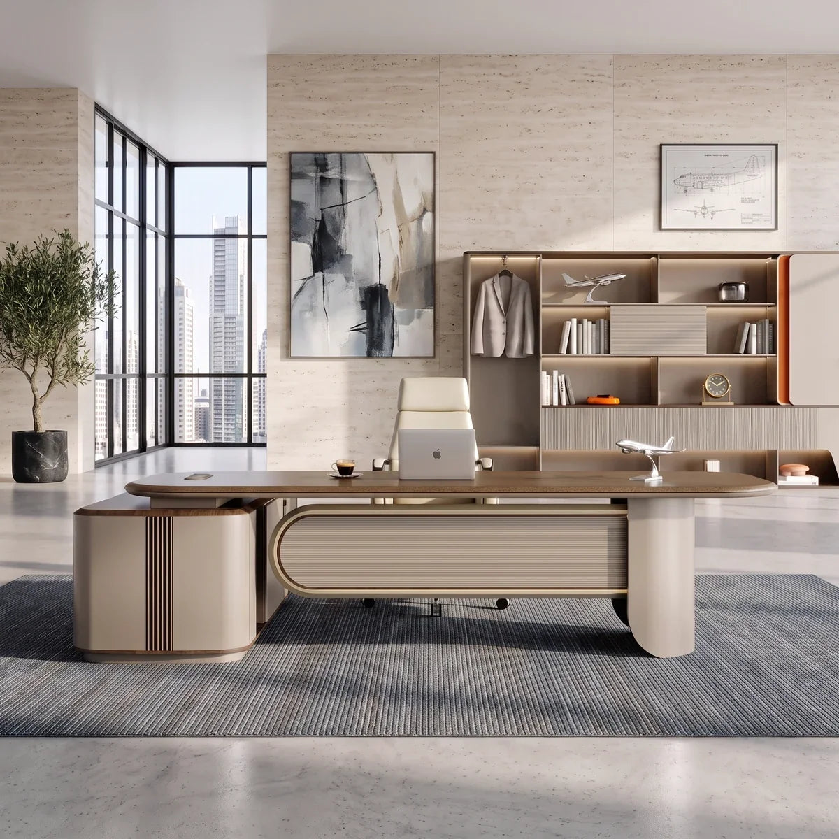Secord · Modern L-Shaped Executive Desk, photo 3 of 17