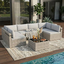 Axis 106.2" Classic Outdoor Sectional Set, 7-Piece