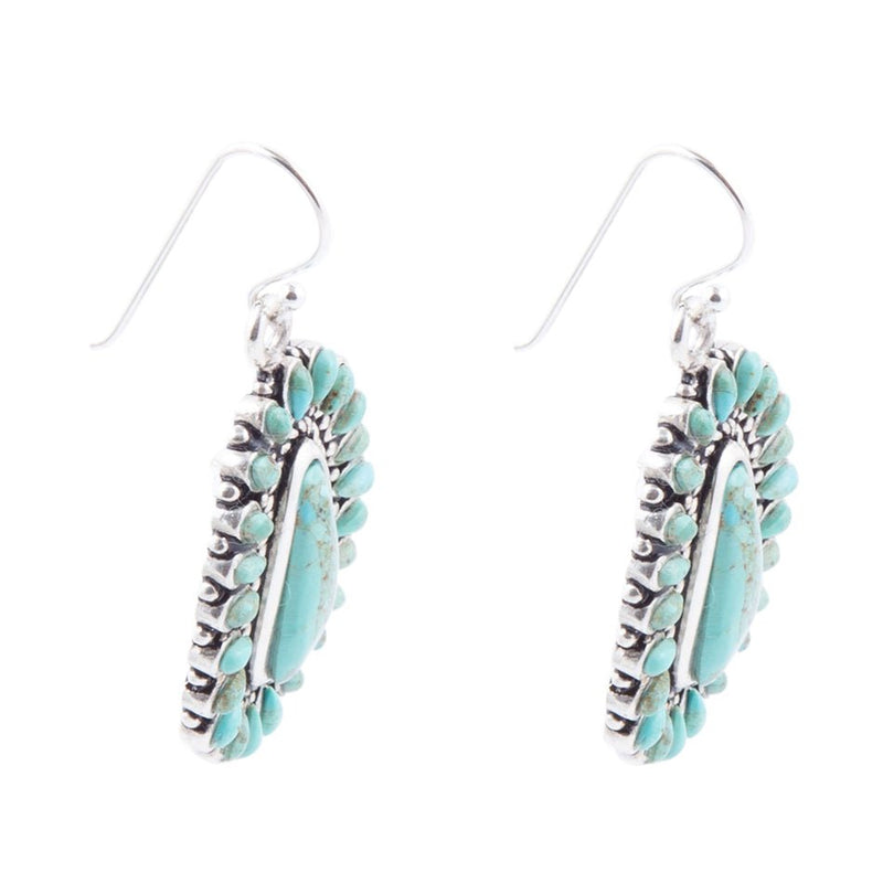 Sedona Blue Turquoise and Sterling Silver Earrings