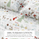 Turkish Cotton Christmas Flannel Sheet Set - Whittaker Collection by Great Bay Home
