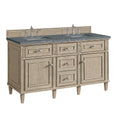 James Martin Lorelai 60" Double Bathroom Vanity, Whitewashed Oak