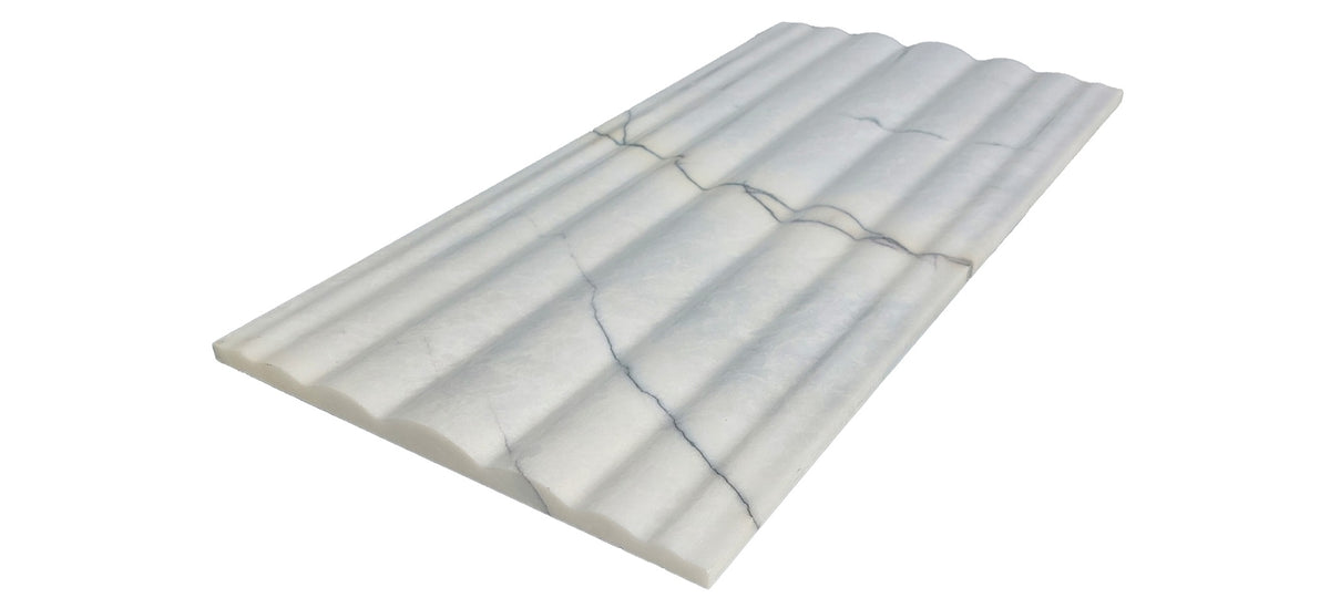 Natural Stone 3D Wall Cladding Panel - Linear Groove Design