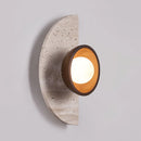 Semicircular Travertine Wall Light