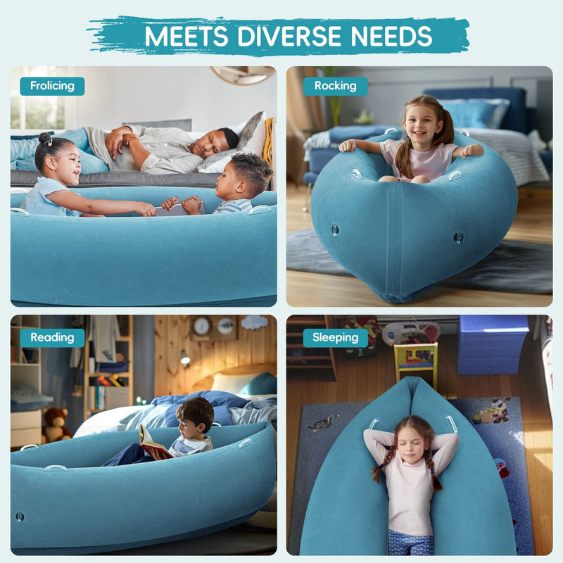 Outree Sensory Pea Pod Chair for Kids, Inflatable Hug Boat for Calming & Therapy