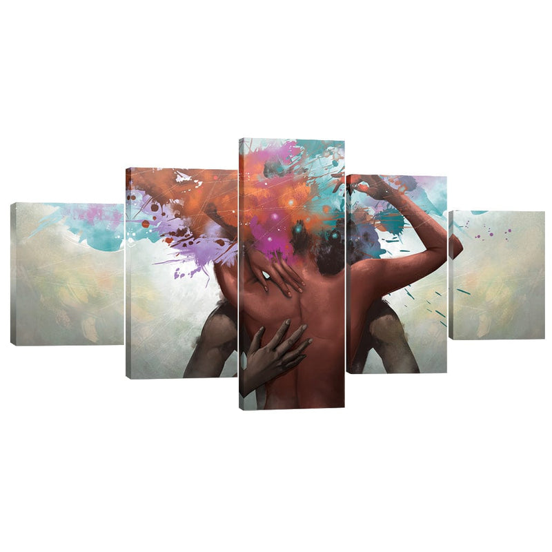 Sensual Embrace Canvas - 5 Panel