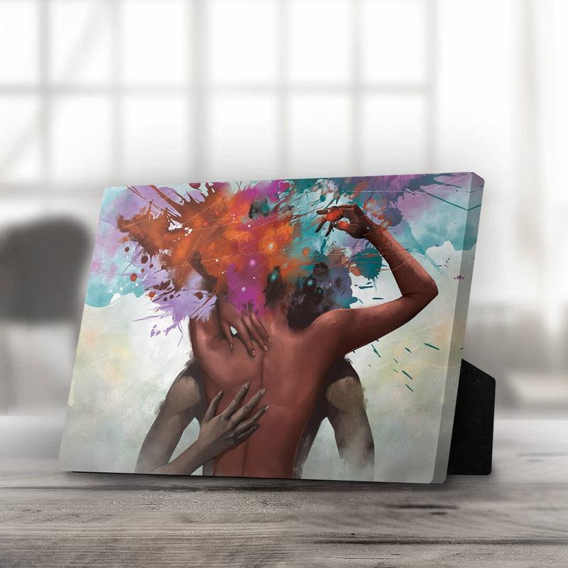 Sensual Embrace Desktop Canvas