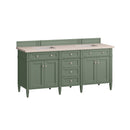 James Martin Brittany 72" Double Bathroom Vanity, Smokey Celadon