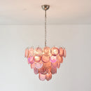 Seraphine Iridescent Pink Disc Chandelier