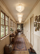 Carved Glass Leaves Murano Ceiling Lamp
