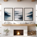 Minimalist Mountain Lake Set of 3. Modern Landscape Prints by Wall Art Set
