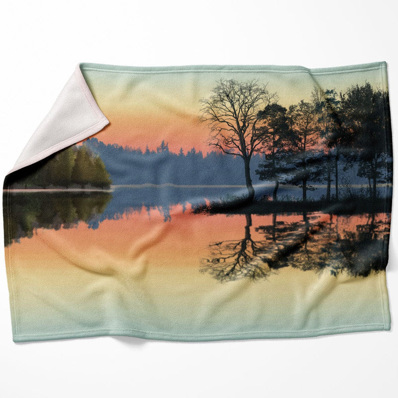 Serene Lake View Blanket