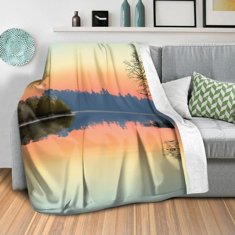 Serene Lake View Blanket