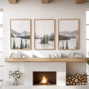Canada Mountain Lake Poster. 3 Piece Nature Wall Art by Wall Art Set
