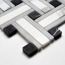 Serenity Honed Tangled Marble Mosaics 12x12