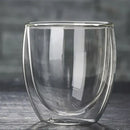 Set of 3 clear double wall glass cup tumblers for kitchen and dining by Decorbites