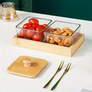 GobekUsa Bamboo Wood Lid Glass Snack Storage Jar | Stylish Container for Snacks and Dried Fruits