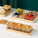 GobekUsa Bamboo Wood Lid Glass Snack Storage Jar | Stylish Container for Snacks and Dried Fruits