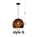 GobekUsa Etched Iron Chandelier Pendant Light Fixture for Dining and Living Room