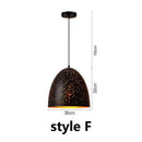 GobekUsa Etched Iron Chandelier Pendant Light Fixture for Dining and Living Room